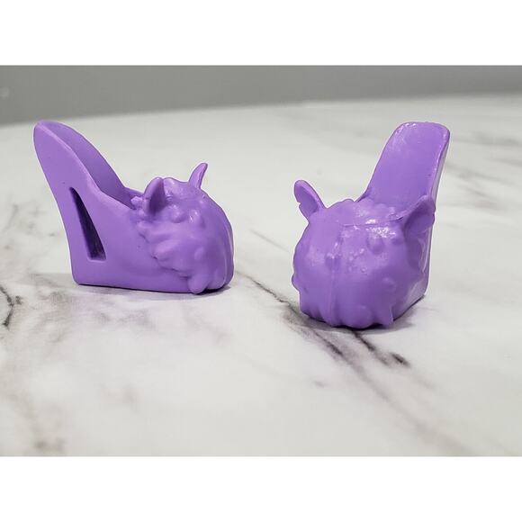 Monster High Doll Dead Tired Purple Slipper Shoes Heels ONLY replacement - Picture 1 of 5